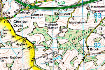 Melhuish Barton map
